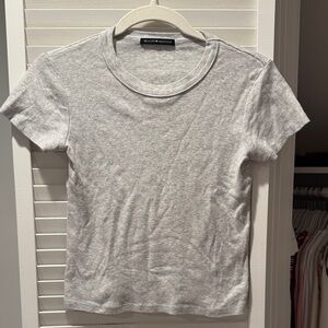 Brandy Melville Light Gray Short Sleeve Tee